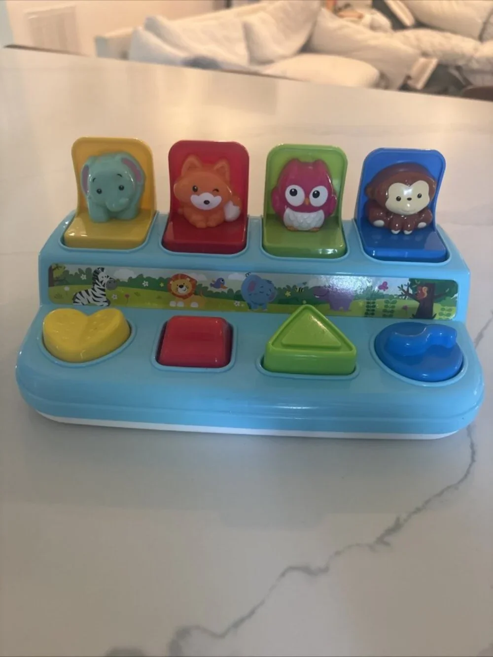 Playgo Toy Pop Up Number Animals Learning Game Toddlers Baby Colors Screen Free